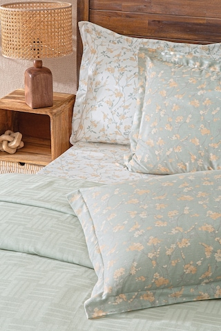 Puffy Elois Tek Kişilik Bambu Pike Takımı - Adaçayı