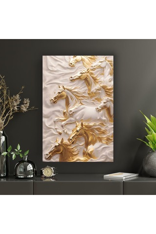 Gold Temalı Dekoratif Cam Tablo -30