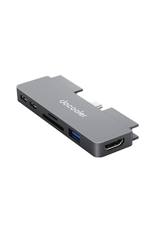 Wezone Type-c Geliştirme Ünitesi 7-1, Usb3.0+hdmı+tf/sd Kart Okuyucu+ses Portu, 5gbps Aktarım Hızı, Aluminyum Gövde, Gri