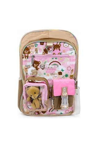 Chımola Toy New World Kahverengi Sırt Çantası 17" Çok Renkli