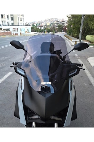 Motocam Yamaha Xmax Techmax Ön Cam 2025-2026 Model 52cm Füme Renkli 4mm Asansörlü