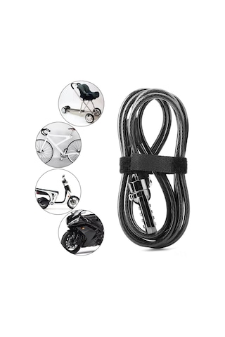 Shineyee 4 Basamaklı Yeniden Ayarlanabilir Kodu, Kaliteli Çelik Tel Ve Çinko Alaşımlı Kilid, 2m Uzunlukta, Bilgisayar/notebook İçin Anti-hırsızlık Kilit