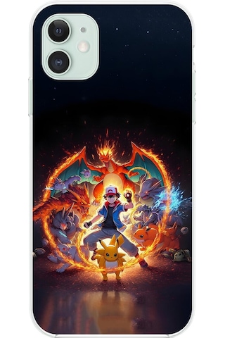 Apple Uyumlu iPhone 11 Şeffaf Kılıf Pokemon 3 Tasarımlı
