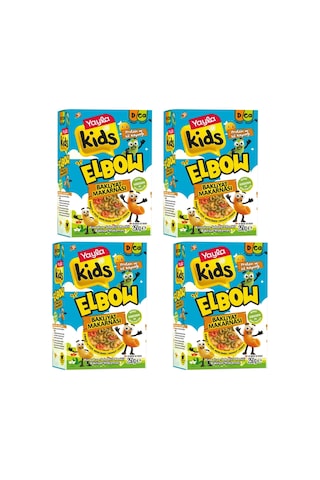 Yayla Kids Kinoalı Sebzeli 3 Renkli Elbow Bakliyat Makarnası 250 G X4