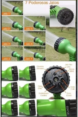 Upeka Sihirli Tabancalı 15 Metre Uzayan Bahçe Sulama Araç Yıkama