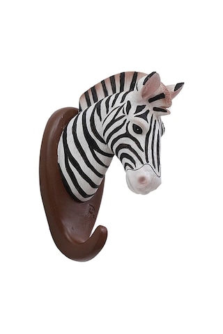 Suntek Yaratıcı Duvara Monte Askılı Ev Dekor Zebra Hayvan Kafası Askı Çok Renkli