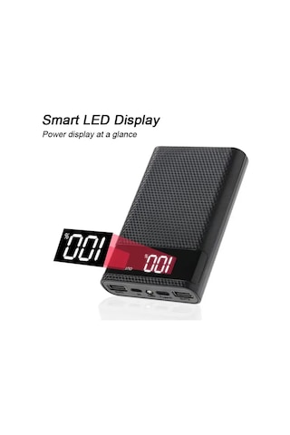 Boatshop1 Beyaz Ka4 4x18650 Tasinabilir Guc Bankasi Usb Ve Type-c İle Verimli Sarj Uzun Pil Omru İphone Samsung İcin Dayanikli Pvc Kilif