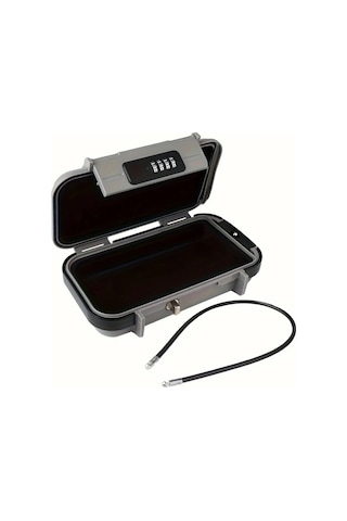 Fochsia Plaj Kodu Kutusu - Gri 4 Haneli Şifreli Kilitli Su Geçirmez Çanta Seyahat Kasası