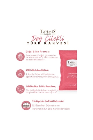 Tahmis Kahvesi Çilek Aromalı Türk Kahvesi 3 x 100 G