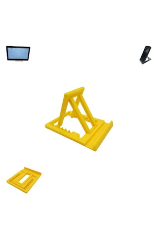 Özel Üretim Katlanabilir & Ayarlanabilir 7 Kademeli Telefon Tablet Standı Tablet Telefon Tutucu Sarı