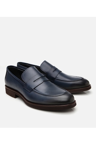Hotiç Erkek Deri Lacivert Hafif Tabanlı Loafer 02ayh308730a680 Lacivert