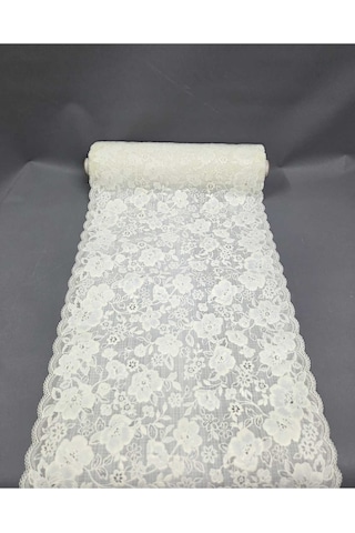 Pvc Küpür Dantel Raf Ve Dolap Örtüsü Runner Krem 40 Cm Eninde Bej