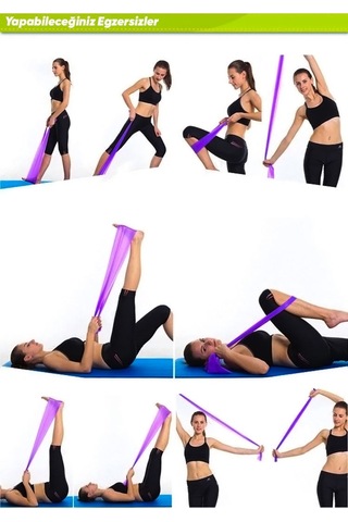 Cosfer 120x15 Deluxe Pilates Bandı Pilates Lastiği Egzersiz Bandı