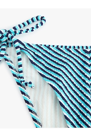 Koton Yanları Bağlamalı Çizgili İpli Bikini Altı Turkuaz 4sak00126mm Turkuaz