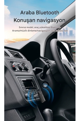 Bluetooth Adaptör 2in1 Alıcı Verici Bluetooth 5.4 Receiver Aux Wireless Araç Hoparlör Bluetooth Kiti