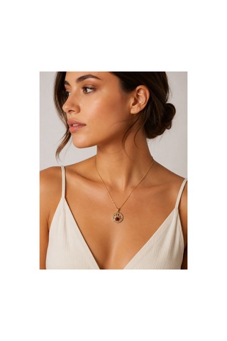 Sun Flame Ruby Pendant Çok Renkli