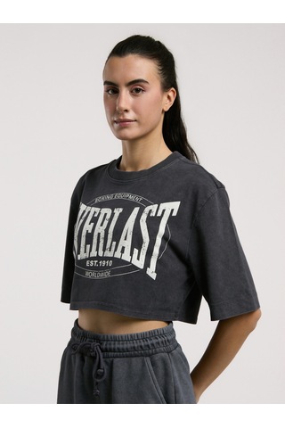 Everlast Authentic Boxing Wmn Antrasit Kadın Crop Tişört Antrasit