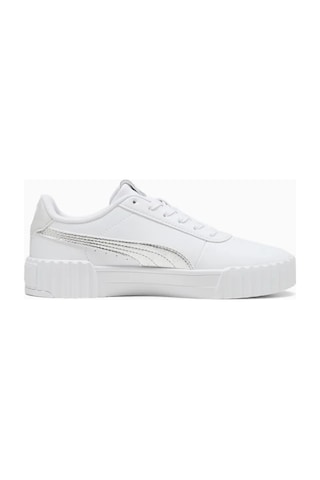 Puma Carina 3.0 Metallic Whisper Kadın Sneakers Spor Aayakkabı 40451101 Beyaz