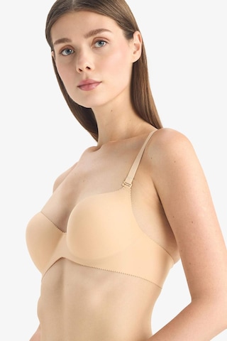 Defacto Micro Kaplı Yarım Dolgulu Balenli Tişört Bra-fall İn Love C1525ax25aubg392 Bej