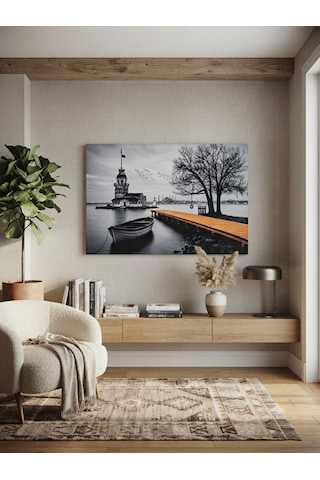 Tablo 60x90 Cm Büyük Boy Kafe Ve Salon Hediyelik Siyah