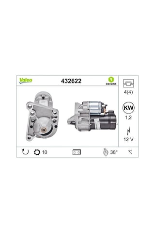 Valeo 12V Marş Motoru 9 Diş/10 Diş 1.2 Kw Renault Clıo/Megane N11.560