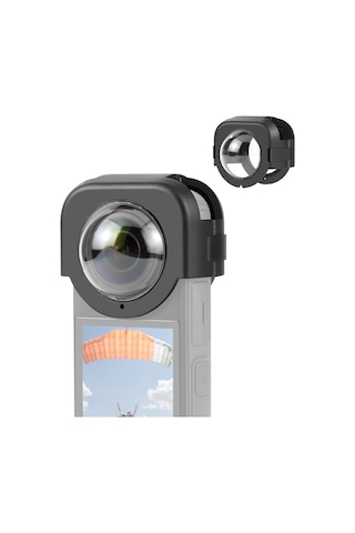 Insta360 X4 Puluz İçin Geçmeli Lens Koruma Koruyucu Kapak Siyah