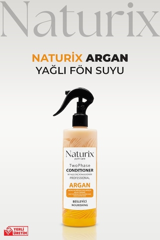 Ilgaz Naturix İki Fazlı Argan Yağlı Saç Bakım Fön Suyu 400 ML