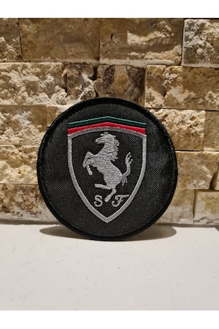 Çeyiz Ferrarı - Patch Peç Arma Nakış Işleme Dokuma Gri