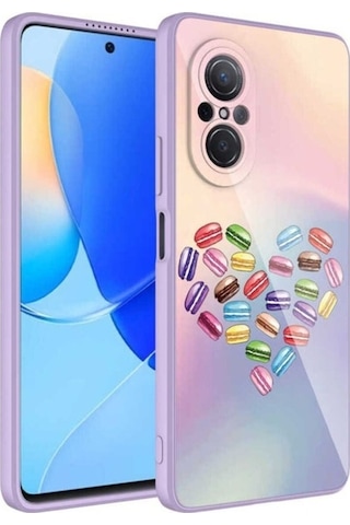 Huawei Nova 9 Se Kılıf Kamera Korumalı Desenli Sert Silikon Zore Epoksi Kapak NO1