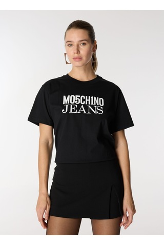 Moschino Jeans Siyah Kadın Baskılı T-shirt J0706-1555