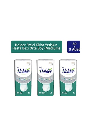 Holder Emici Külot Yetişkin Hasta Bezi Orta Boy M 3 x 30'lu