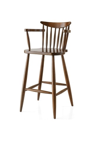 Hudson Ahşap Bar Sandalyesi Ceviz