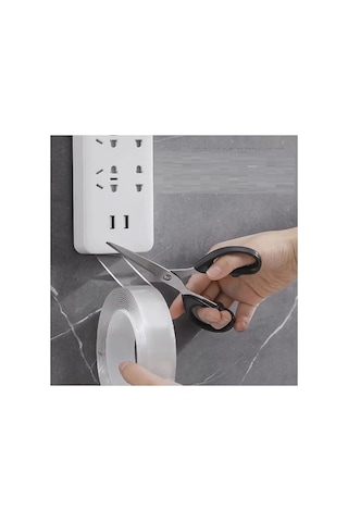 Dayanıklı Çift Taraflı İz Bırakmaz Şeffaf Çok Amaçlı Tamir Silikon Bant Güçlü Montaj 30mm X 2mt