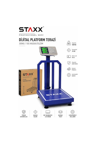 Staxx Stx300tra 300 Kg Dijital Platform Terazi Elektronik Baskül Endüstriyel Hassas Ölçüm Korumalı