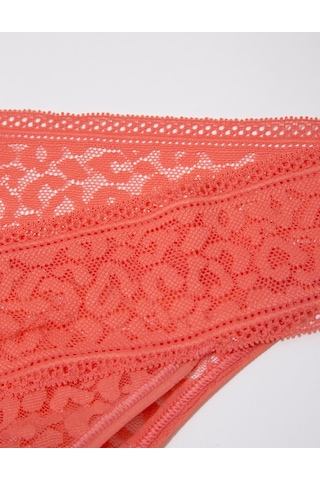 Marks & Spencer Dantel Detaylı Brazilian Tipi Külot T61006232B Kırmızı