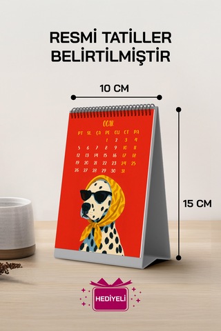 Köpek Tasarım 2026 Masa Takvimi Pytktkv026