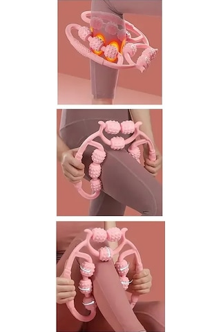 9 Tekerlekli Yoga Fitness Silindiri Roller 4741 Açık Mavi