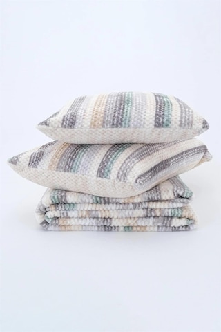 Merinos Relax 3 Parça Battaniye Seti Colorlines Gri -