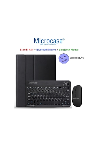 Apple Uyumlu iPad Air 2 Bluetooth Klavye Mouse + Standlı Kılıf - Bkk6
