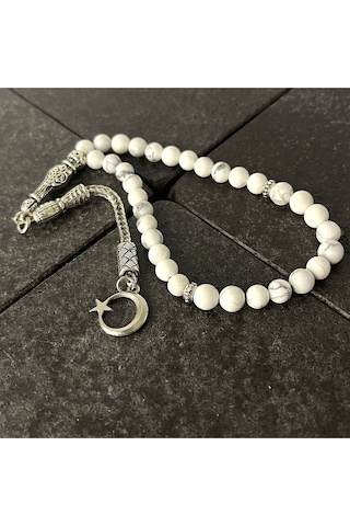 Sertifikalı Havlit 6mm 33lük Doğal Taş Tesbih