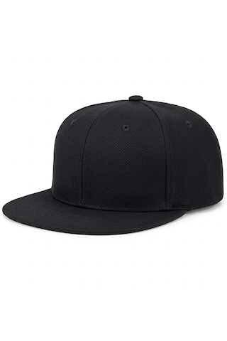Maviş Tuhafiye Hip Hop Snapback Cap Modern Siyah Şapka Logosuz