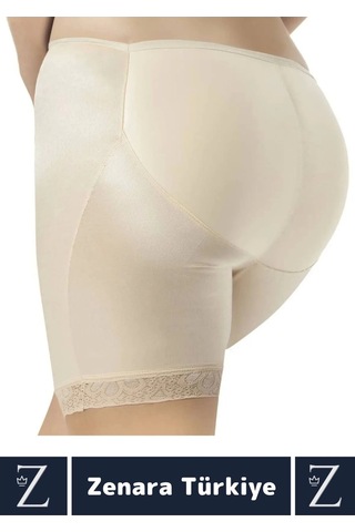 Kaymaz İz İç Göstermez Push Up Popo Kaldırıcı Şekillendiren Silikon Dolgulu Destekli Şort Korse Ten