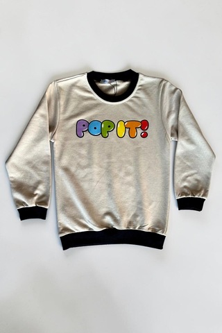 Minik Motion 3'lü Set Çocuk Baskılı 2 İplik Penye Sweatshirt Taş Rengi - Lacivert - Turuncu