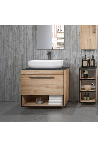 Orka Knidos 70 Cm Mdf Legnano Banyo Dolabı Alt Modül Ve Lavabo Çok Renkli