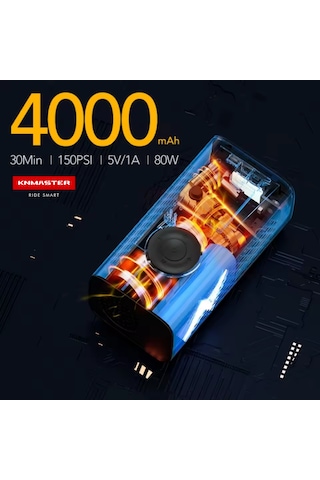 Knmaster Lp200: 150 Psı Dijital Göstergeli Şarjlı Hava Pompası