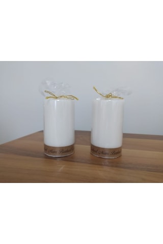 Bozkurt 7*12 Cm Silindir Mum 2' Li Beyaz Set (471576117)