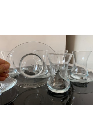 Elta Collection Lizbon 12 Parça Sade Çay Bardağı Seti Şeffaf