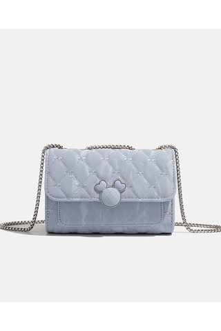 Charhp&kejnt Elmas Zincir Çanta Çok Yönlü Küçük Kare Çanta Şık Omuz Askılı Çanta Mavi