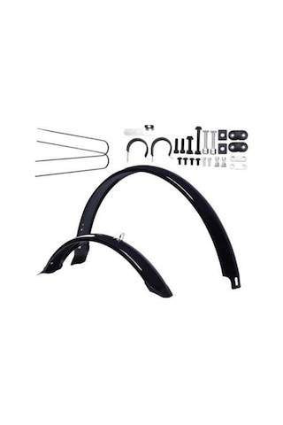 Trendooze Homyl Bisiklet Ön Ve Arka Çamurluk Takımı 26 Inç Siyah Lastik İçin Siyah