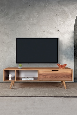3643 Venüs 160 Cm Ahşap Ayaklı , Metal Kulplu Tv Ünitesi , Söğüt , Tv Sehpası , Salon Diğer